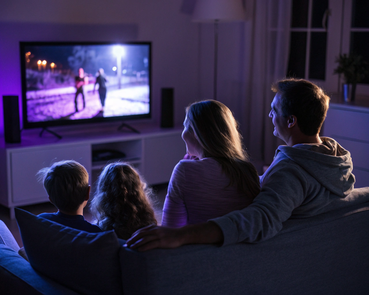 Familia disfrutando XuperTV